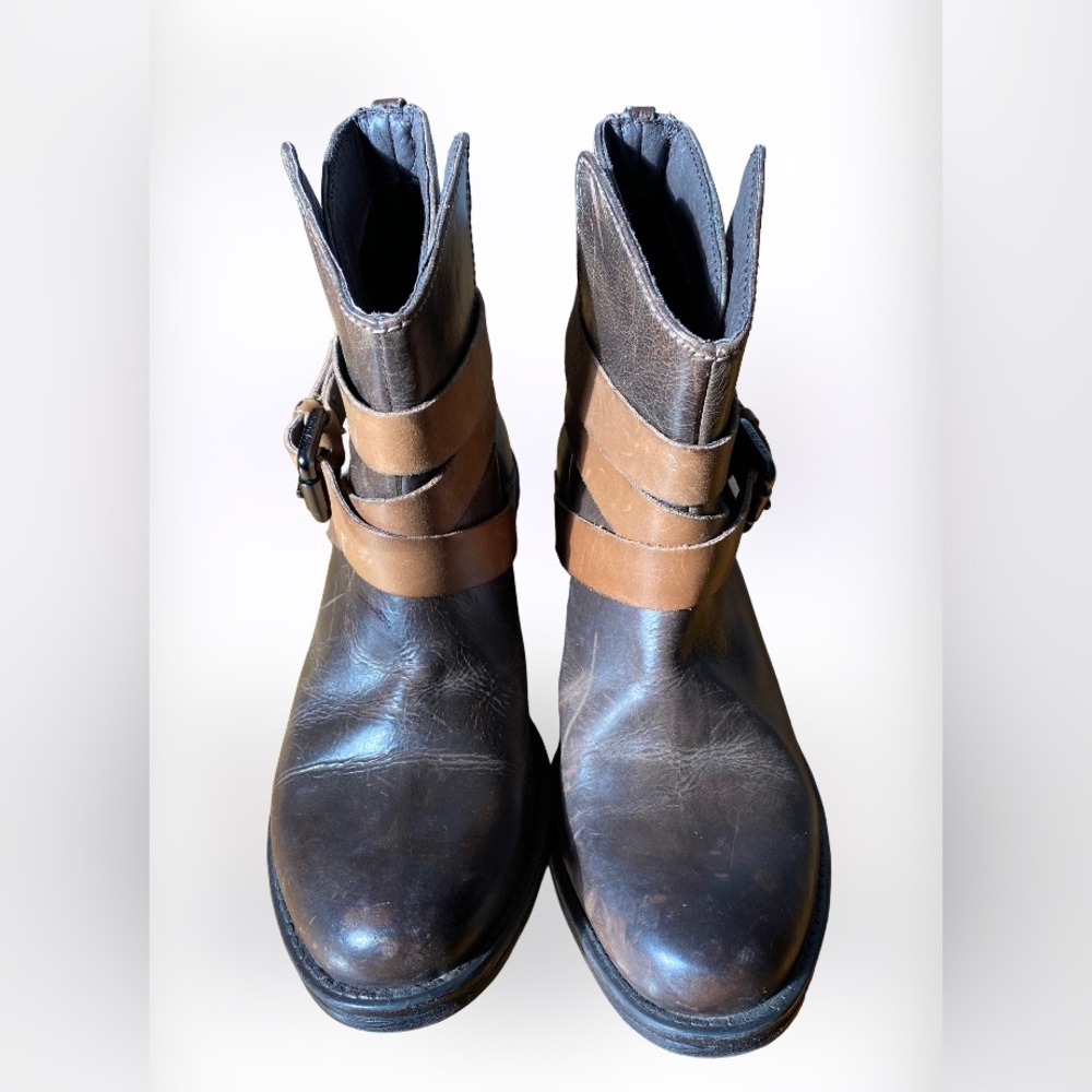 NEW Rudsak Leather Ankle Boots Brown Size 38